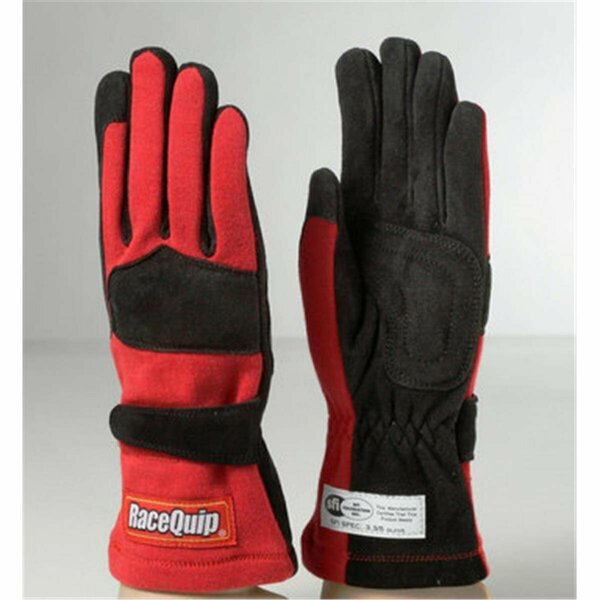 Racequip 2-Layer Model SFI-5 Gloves, Red - Large RQP-355015